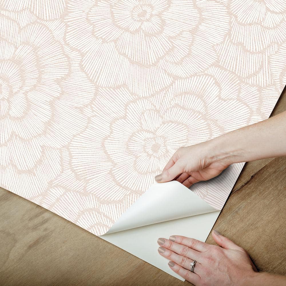 Pink Floral 3D Self-Adhesive Peel and Stick Wallpaper