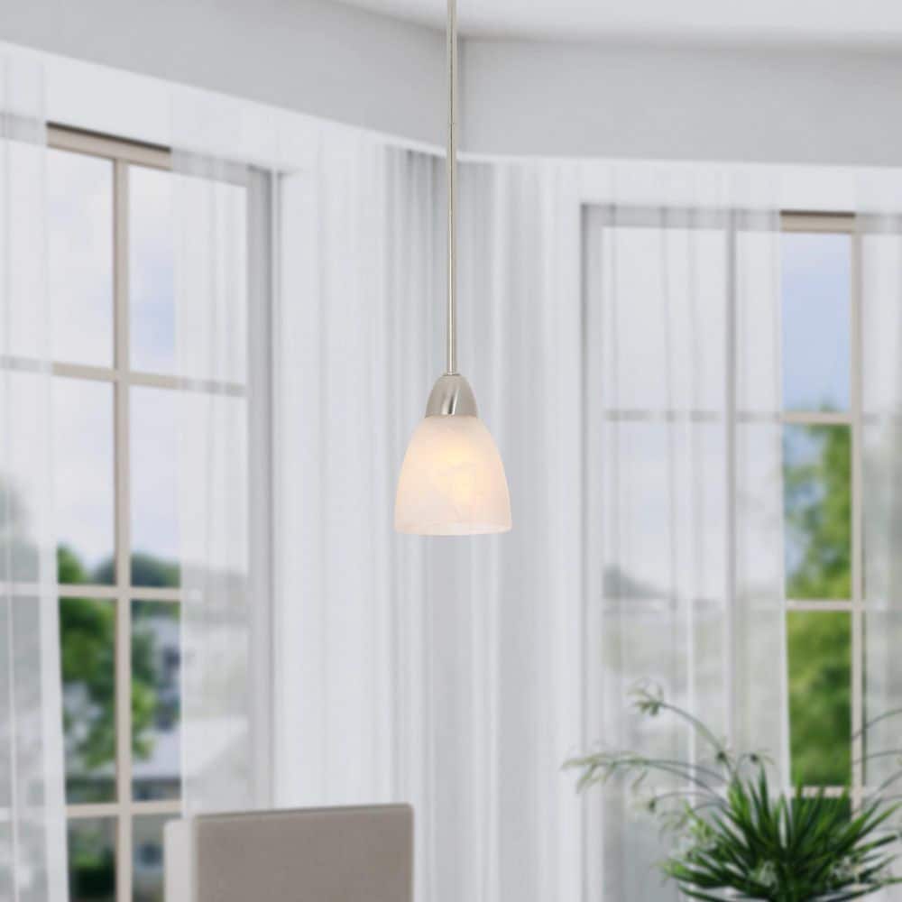 Designers Fountain Torino 60-Watt 1-Light Brushed Nickel Transitional ...