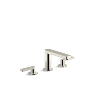 Composed Widespread Double Handle 1.2 GPM Bathroom Sink Faucet with Lever Handles in Vibrant Polished Nickel