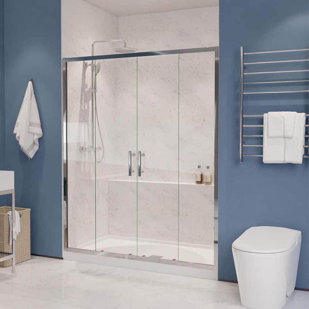 ANZZI SDHDX 59-60 in. x 70 in. Sliding Framed Shower Door in