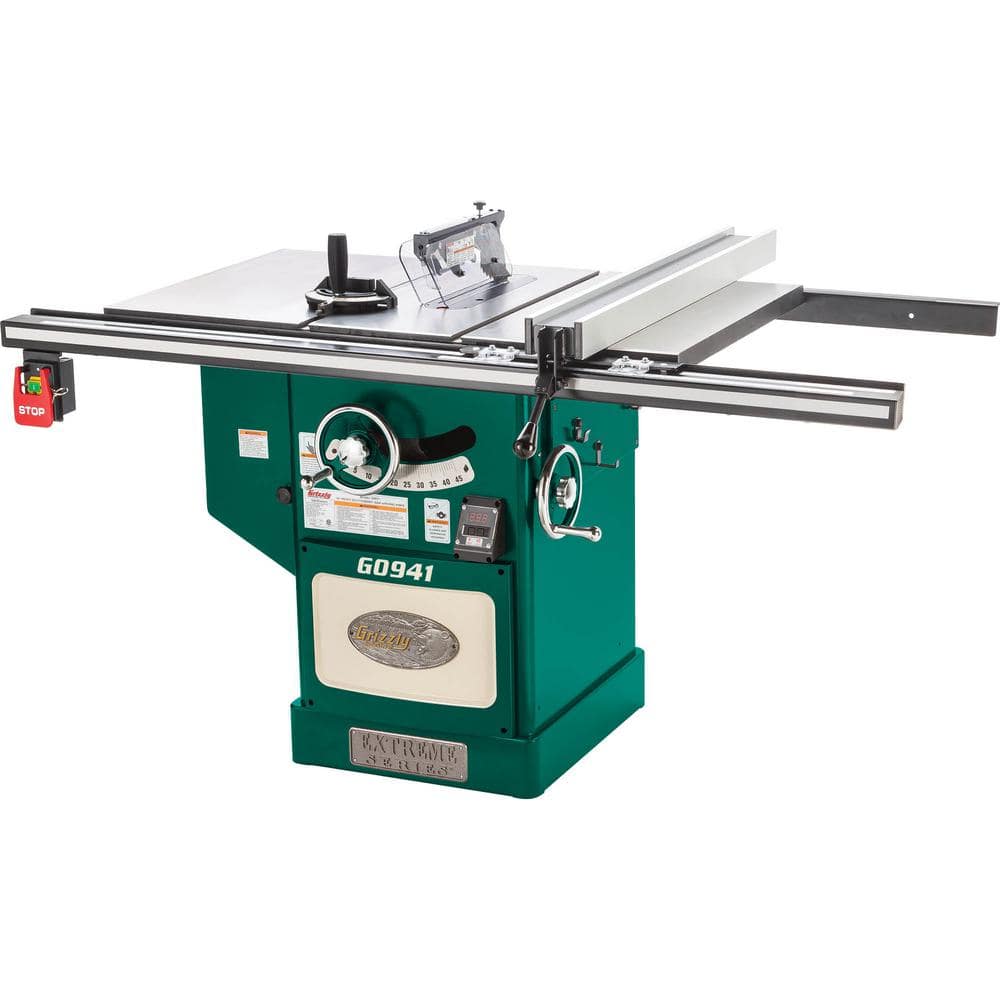 Grizzly Industrial 10 in. 3 HP 220-Volt Cabinet Table Saw -  G0941