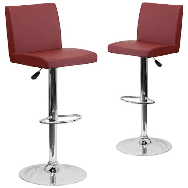 Carnegy Avenue 43.75 in. Burgundy Bar Stool (Set of 2)