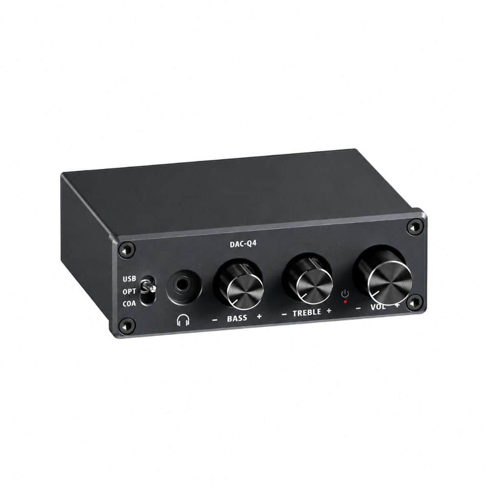 Compact 3.9 in Digital to Analog Signal Amplifier with PC USB Optical Coaxial Inputs and RCA Outputs