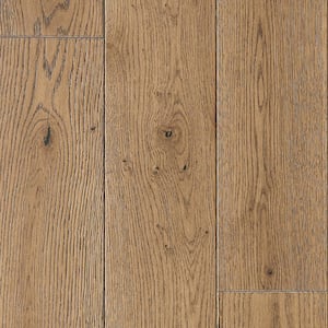 Take Home Sample - Point Paradise French Oak Water Resistant Wirebrushed Solid Hardwood Flooring - 5 in. x 7 in.