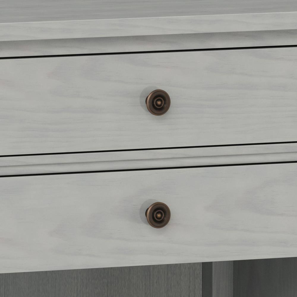 Carlton Fog Grey Solid Wood 2-Drawer Nightstand
