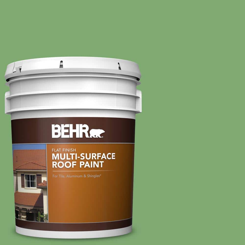 5 gal. #M390-5 Sage Garden Flat Multi-Surface Exterior Roof Paint