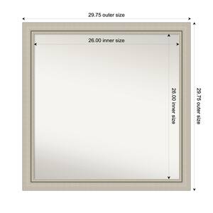Romano Silver Narrow 29.75 in. x 29.75 in. Custom Non-Beveled Wood Framed Bathroom Vanity Wall Mirror