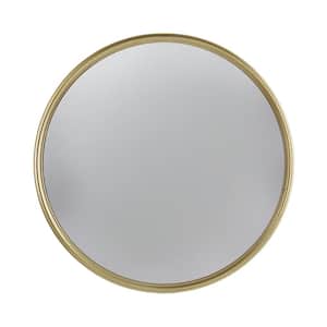 15 in. W x 15 in. H Metal Gold Round Decor Wall Mirror