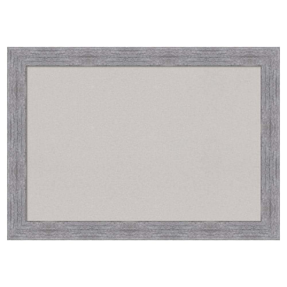 Amanti Art Bark Rustic Grey Framed Grey Corkboard 41 in. x 29 in ...