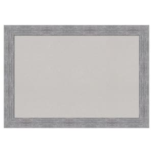 Bark Rustic Grey Framed Grey Corkboard 41 in. x 29 in Bulletin Board Memo Board