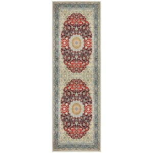 Non Shedding Washable Wrinkle-free Cotton Flatweave Oriental 2x5 Indoor Living Room Runner Rug 20 in. x 59 in.,Red
