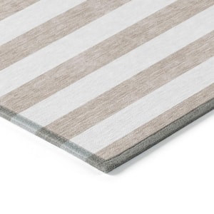 Chantille ACN528 Taupe 1 ft. 8 in. x 2 ft. 6 in. Machine Washable Indoor/Outdoor Geometric Area Rug