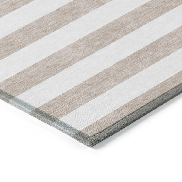 Chantille ACN528 Taupe 8 ft. x 10 ft. Machine Washable Indoor/Outdoor Geometric Area Rug