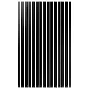 Adjustable Slat Wall 1/8 in. T x 3 ft. W x 8 ft. L Black Acrylic Decorative Wall Paneling (15-Pack)