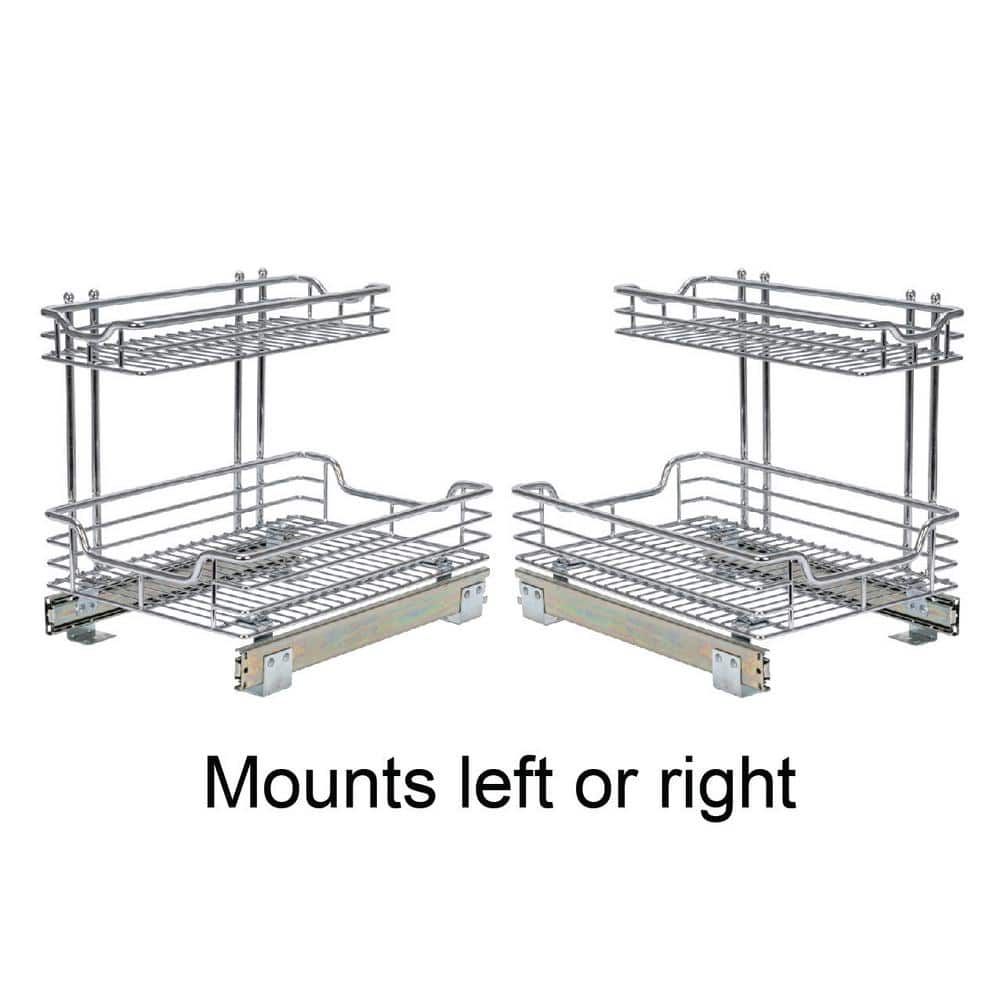 Chrome-Plated Steel 2-Tier Under Sink Organizer Shelf
