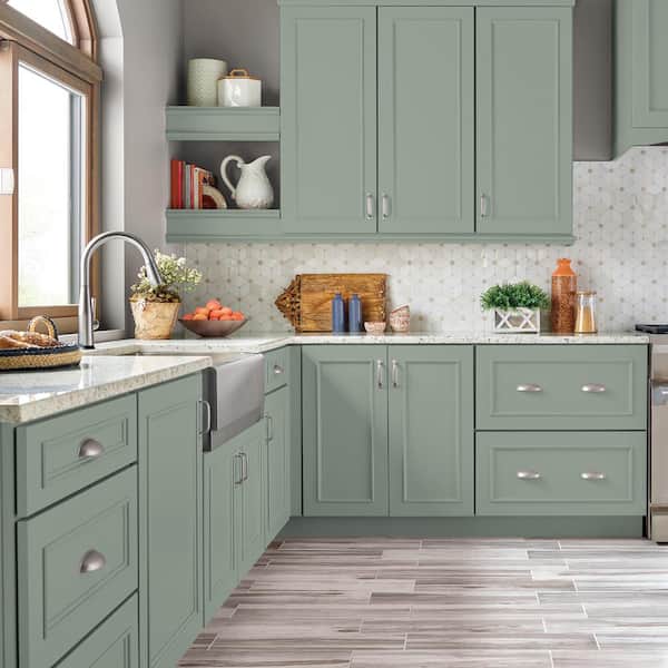 1 gal. #PPU11-15 Green Balsam Semi-Gloss Enamel Interior/Exterior Cabinet, Door & Trim Paint