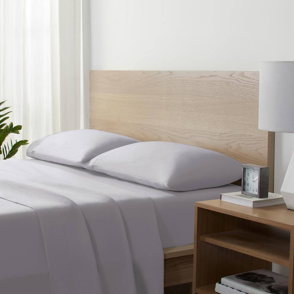 Light Grey Twin Microfiber Cooling Sheet Set with Pillowcase