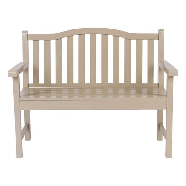 Shine Company Belfort Cedar Wood Outdoor Garden Bench 43.25 in. - Taupe Gray