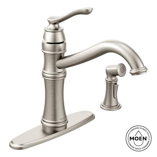 Belfield Single-Handle Standard Kitchen Faucet with Side Sprayer in Spot Resist Stainless