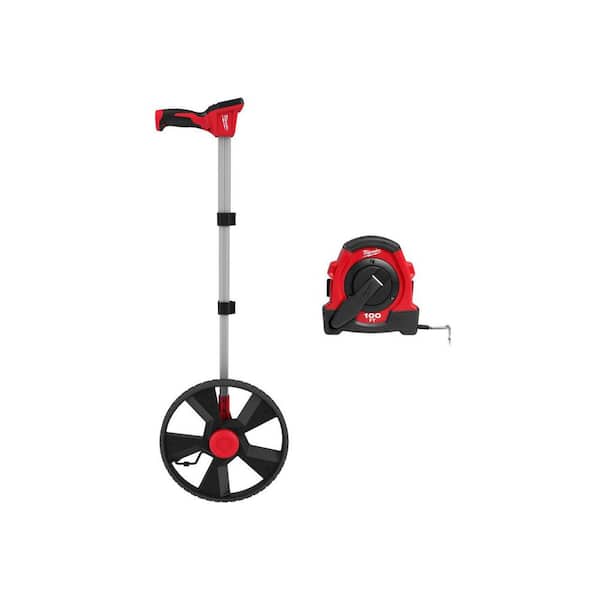 12 in. Digital Measuring Wheel with 100 ft. Closed Reel Long Tape Measure
