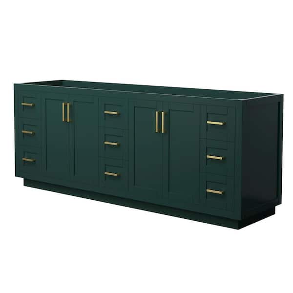 Miranda 83.25 in. W x 21.75 in. D x 33 in. H Double Bath Vanity Cabinet without Top in Green