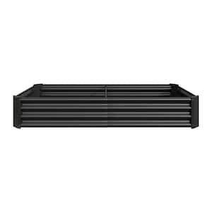 6 ft. W x 3 ft. D x 1 ft. H Black Metal Rectangle Raised Garden Bed Planter Beds for Plants Vegetables and Flowers