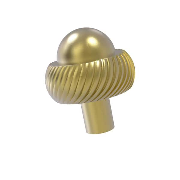 Allied Brass 1-1/2 in. Cabinet Knob in Satin Brass 101AT-SBR - The