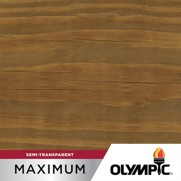 Olympic Maximum 5 Gal. Driftwood Gray Semi-Transparent Exterior Stain and Sealant in One Low VOC