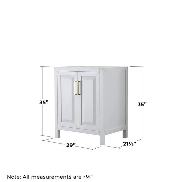 Wyndham Collection Daria 29-in White Bathroom Vanity Cabinet (Mirror Included) Wyndham Collection Daria 29-in White Bathroom Vanity Cabinet (Mirror Included)