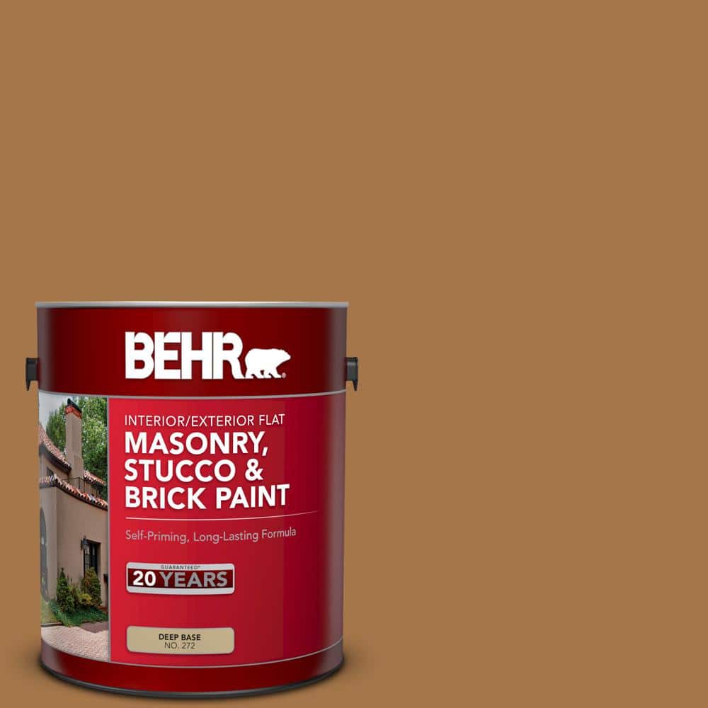 1 gal. #MS-38 Honey Amber Flat Interior/Exterior Masonry, Stucco and Brick 