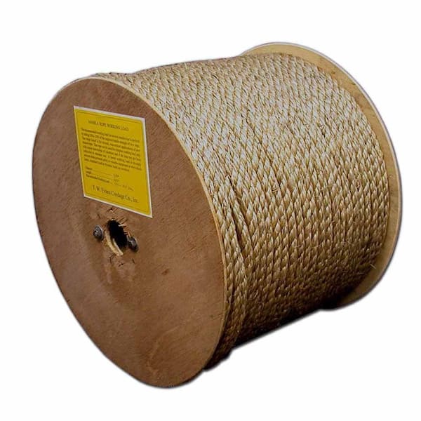 T.W. Evans Cordage 1/2 in. x 150 ft. Manila Rope Reel 25-044 - The Home  Depot