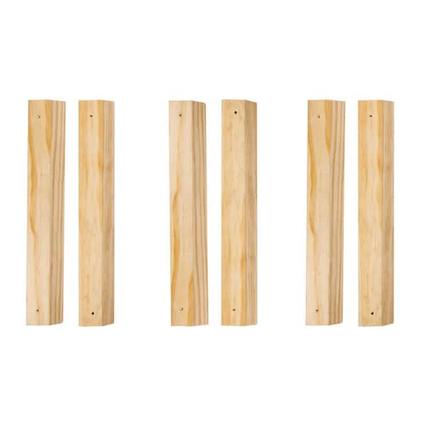 Walnut Hollow 1 in. x 2 in. x 12 in. Common Softwood Hanging Cleat Sets (3-Pack)