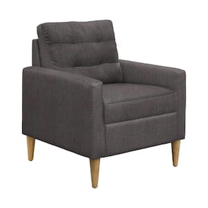 Dani Grey Arm Chair with Tufted back