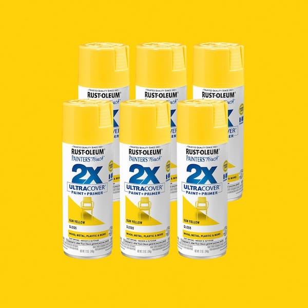 12 oz. Gloss Sun Yellow General Purpose Spray Paint (6-Pack)