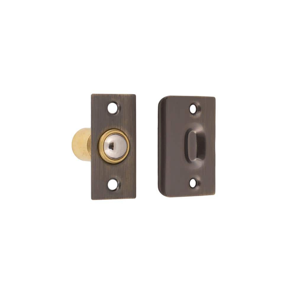 idh by St. Simons Solid Brass Wide Roller Ball Catch in Antique Brass