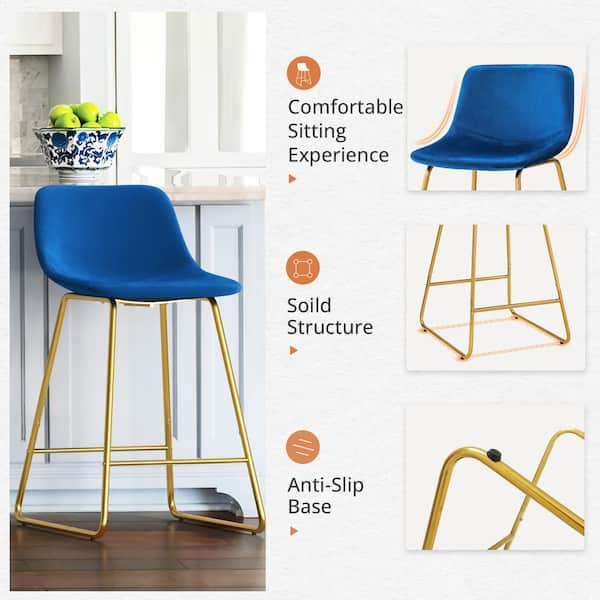 Royal blue best sale bar chairs