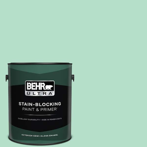 BEHR ULTRA 1 gal. #480C-3 Aqua Bay Semi-Gloss Enamel Exterior Paint & Primer