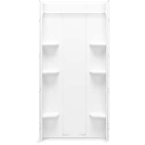 Medley 36 in. W x 72.76 in. H Glue Up Vikrell Back Shower Wall in White