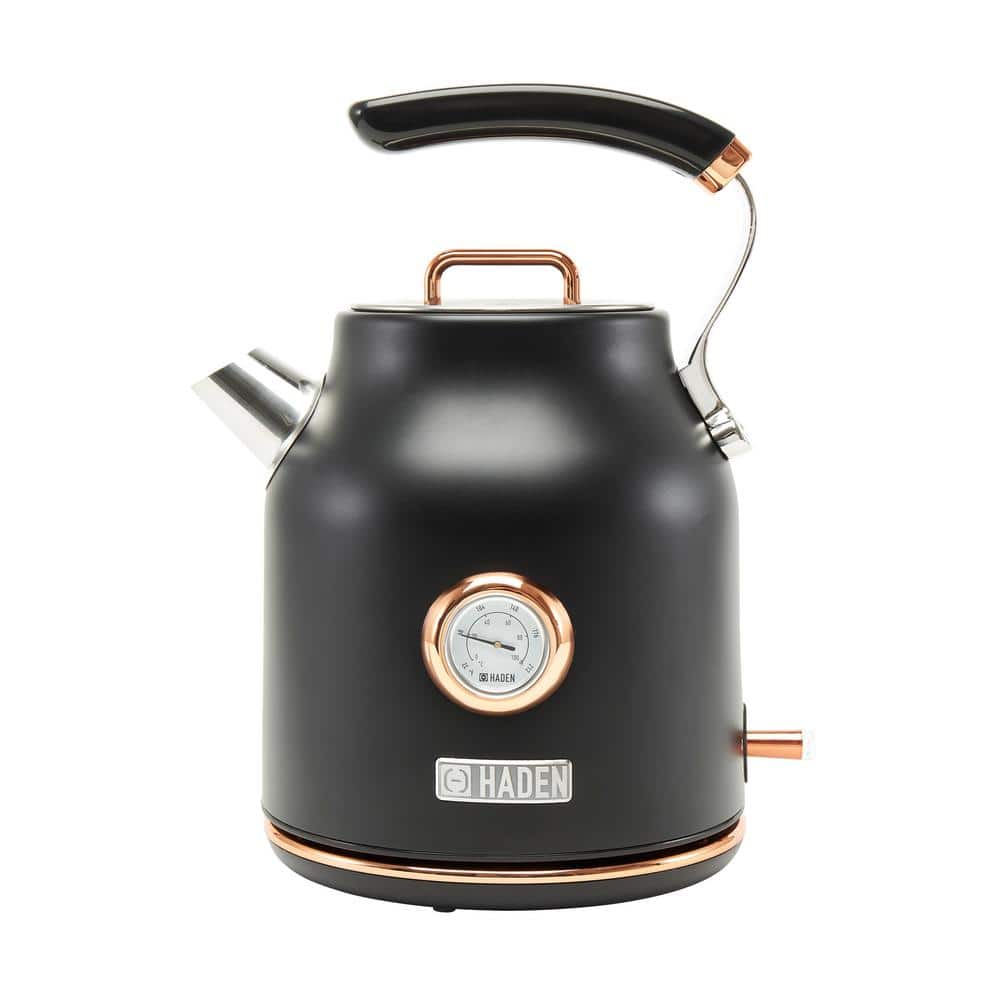 HADEN Dorset 1.7 l 7Cup Black and Copper Stainless Steel Electric