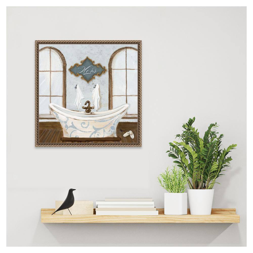 Gina Ritter Villa Bath I Bronze Framed Canvas Print