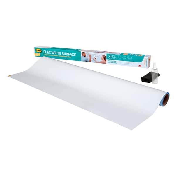 Post-It Flex Write Surface 8 ft. x 4 ft. Roll The Permanent Marker  Whiteboard Surface 1-Roll (Case of 6) FWS8x4 - The Home Depot