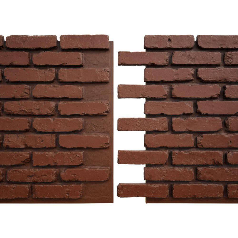"EverStone Aged Brick Faux Brick Panel, 46 7/8""W x 27""H x 1 1/4""D, Red Clay Color" price history on PriceWatchPro