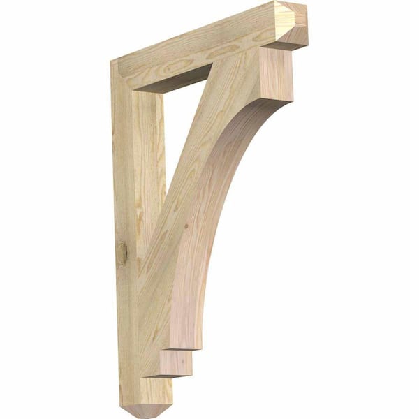 Ekena Millwork 4 in. x 38 in. x 30 in. Douglas Fir Imperial Craftsman Rough Sawn Bracket