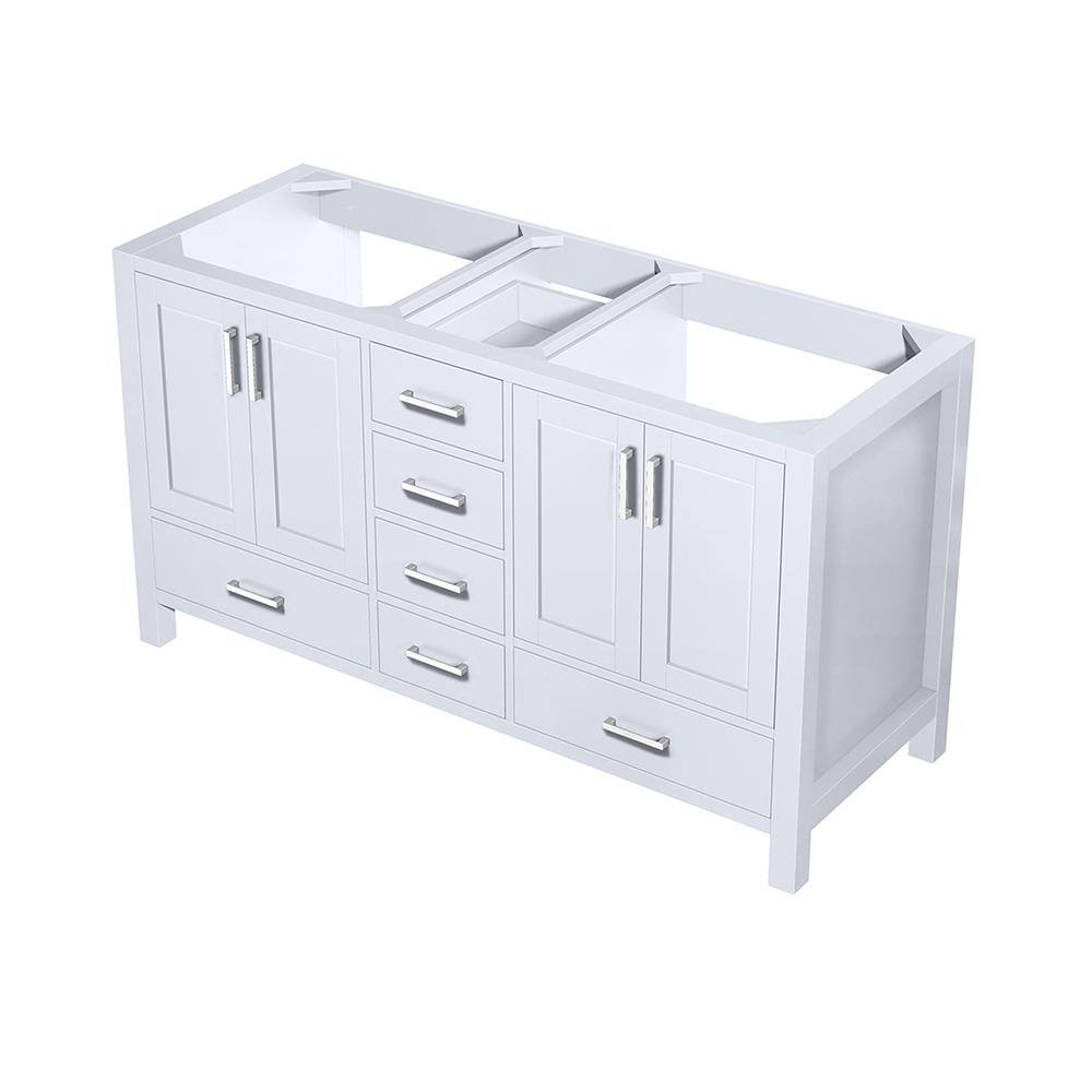 Jacques 60" White Double Freestanding Vanity Cabinet
