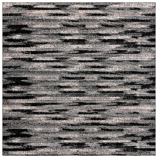Jasper Black/Earth Tone 12 ft. x 12 ft.Abstract Area Rug