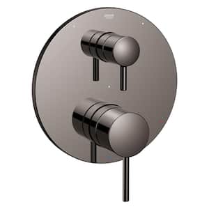 Timeless 3-Way Diverter 2-Handle Wall Mount Tub and Shower Faucet Trim Kit in Hard Graphite (Valve Not Included)
