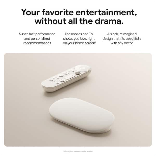 Google TV Streamer 4K（Porcelain） ほぼ新品 Google TV Streamer (4K) with Voice Remote in Porcelain