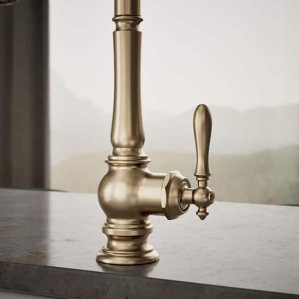 KOHLER Artifacts Single-Handle Pull Down Sprayer Kitchen Faucet in