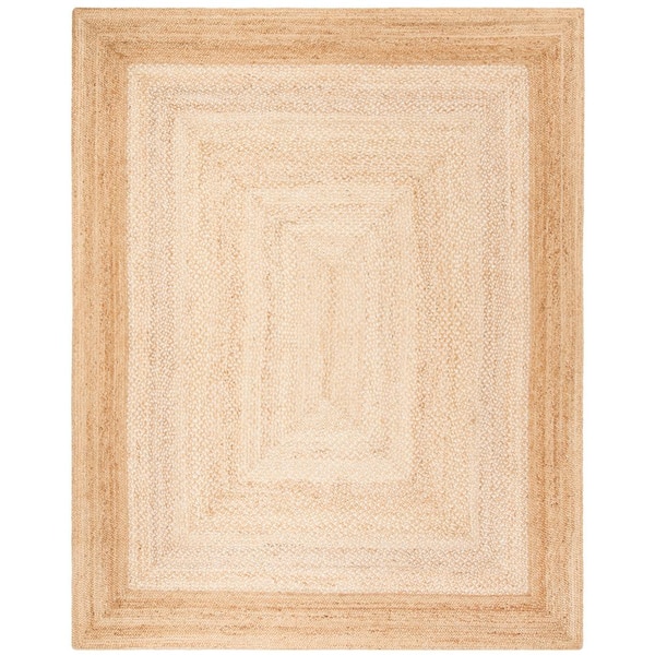 SAFAVIEH Natural Fiber Beige/Ivory 9 ft. x 12 ft. Woven Border Area Rug