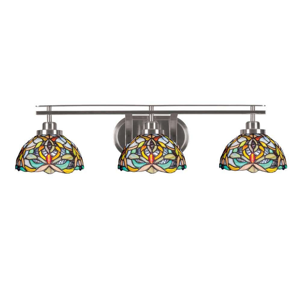 Reviews for Monroe 29.5 in. 3Light Brushed Nickel Vanity Light 7 in